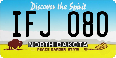 ND license plate IFJ080