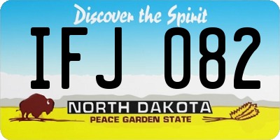 ND license plate IFJ082