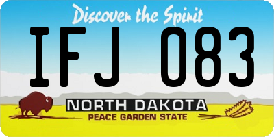 ND license plate IFJ083