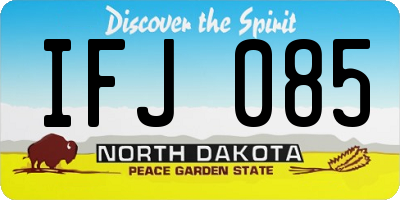 ND license plate IFJ085