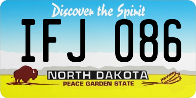 ND license plate IFJ086