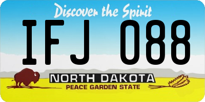 ND license plate IFJ088