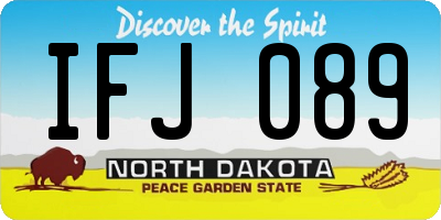 ND license plate IFJ089