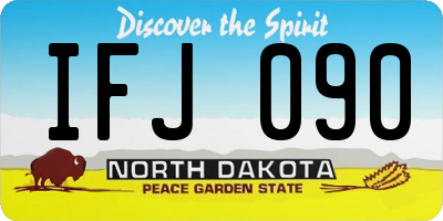 ND license plate IFJ090