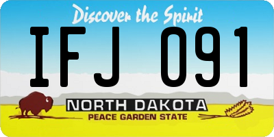 ND license plate IFJ091