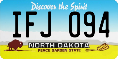 ND license plate IFJ094