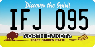 ND license plate IFJ095