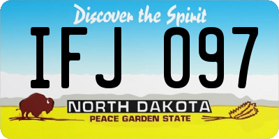 ND license plate IFJ097