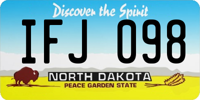 ND license plate IFJ098