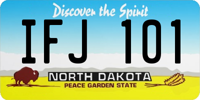 ND license plate IFJ101