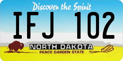 ND license plate IFJ102