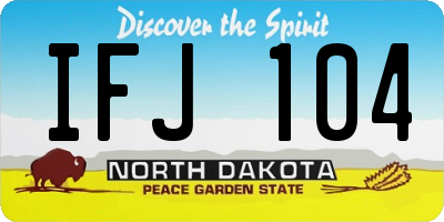 ND license plate IFJ104