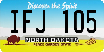 ND license plate IFJ105