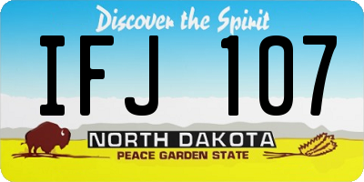 ND license plate IFJ107