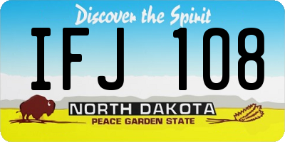 ND license plate IFJ108