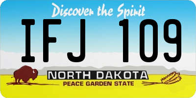 ND license plate IFJ109