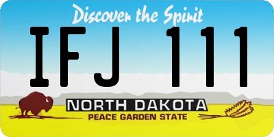 ND license plate IFJ111