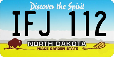 ND license plate IFJ112