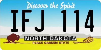 ND license plate IFJ114