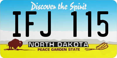 ND license plate IFJ115