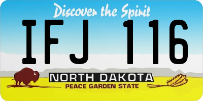 ND license plate IFJ116