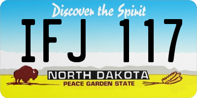 ND license plate IFJ117