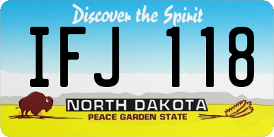 ND license plate IFJ118