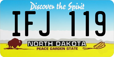 ND license plate IFJ119