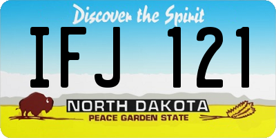 ND license plate IFJ121