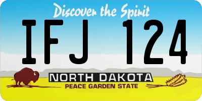 ND license plate IFJ124