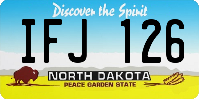 ND license plate IFJ126