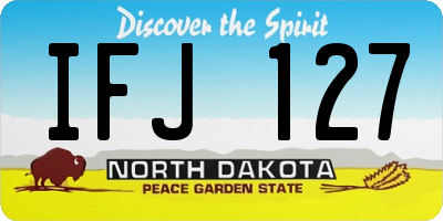 ND license plate IFJ127