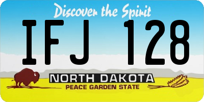 ND license plate IFJ128