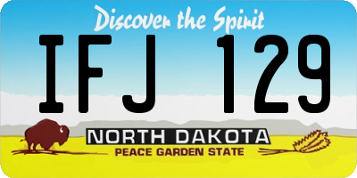 ND license plate IFJ129