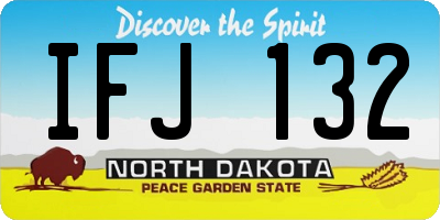 ND license plate IFJ132
