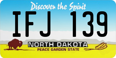 ND license plate IFJ139