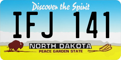 ND license plate IFJ141