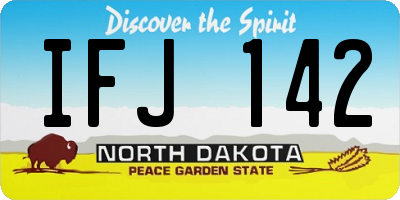 ND license plate IFJ142