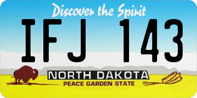 ND license plate IFJ143