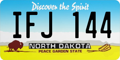 ND license plate IFJ144