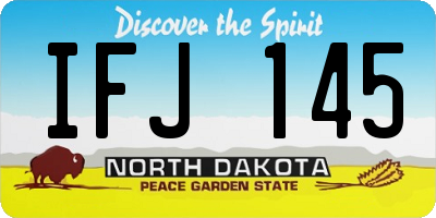 ND license plate IFJ145