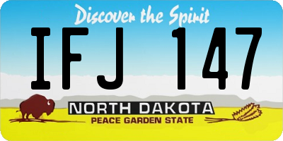 ND license plate IFJ147