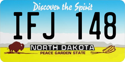 ND license plate IFJ148
