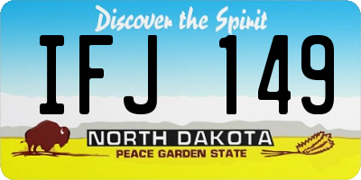 ND license plate IFJ149