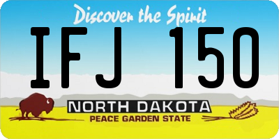 ND license plate IFJ150