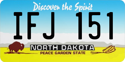 ND license plate IFJ151