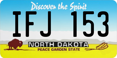 ND license plate IFJ153
