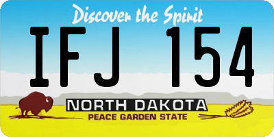 ND license plate IFJ154
