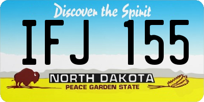 ND license plate IFJ155