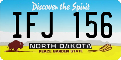 ND license plate IFJ156